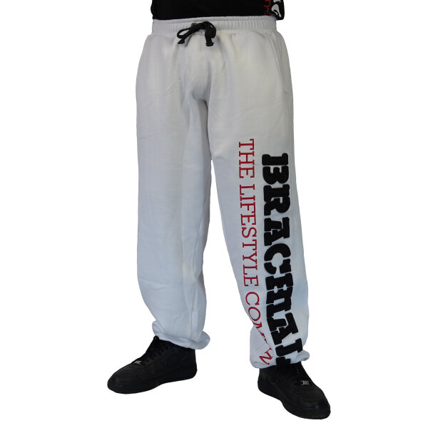 Brachial Tracksuit Trousers "Gym" white/black XL