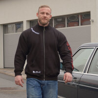 Brachial Zip-Sweater "Gym" schwarz/weiß