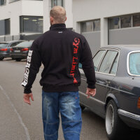 Brachial Zip-Sweater "Gym" schwarz/weiß