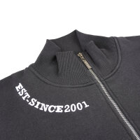 Brachial Zip-Sweater "Gym" black/white 2XL