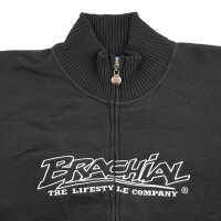 Brachial Zip-Sweater "Gain" schwarz 3XL
