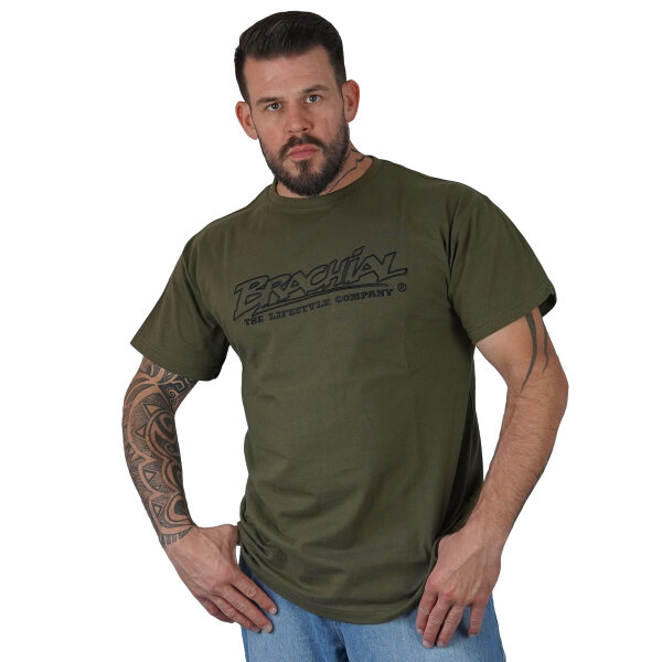 Brachial T-Shirt "Gain" military green/schwarz