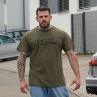 Brachial T-Shirt "Gain" military green/schwarz 3XL