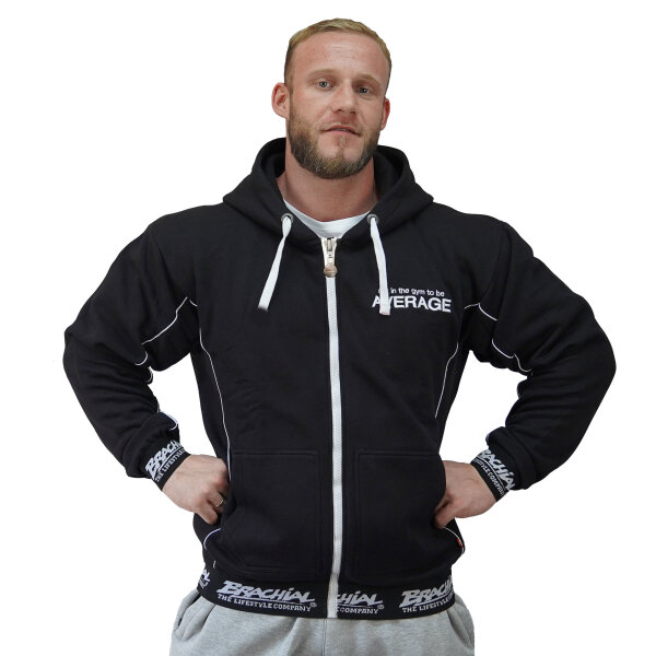 Brachial Zip-Hoody "Spacy" schwarz/weiß