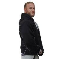 Brachial Zip-Hoody "Spacy" schwarz/weiß