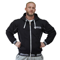 Brachial Zip-Hoody "Spacy" schwarz/weiß S