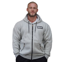 Brachial Zip-Hoody "Rude" graumeliert