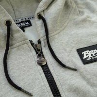 Brachial Zip-Hoody "Rude" graumeliert