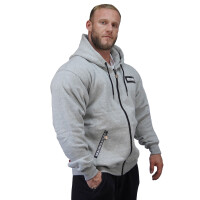 Brachial Zip-Hoody "Rude" graumeliert M