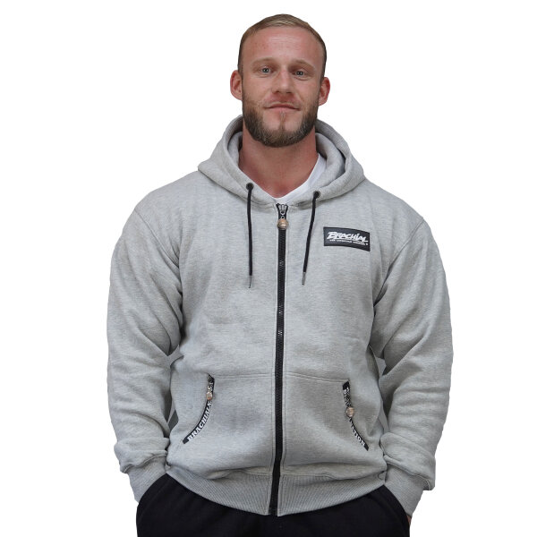 Brachial Zip-Hoody "Rude" graumeliert 3XL