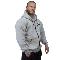 Brachial Zip-Hoody "Rude" graumeliert 3XL