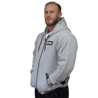 Brachial Zip-Hoody "Rude" graumeliert 3XL