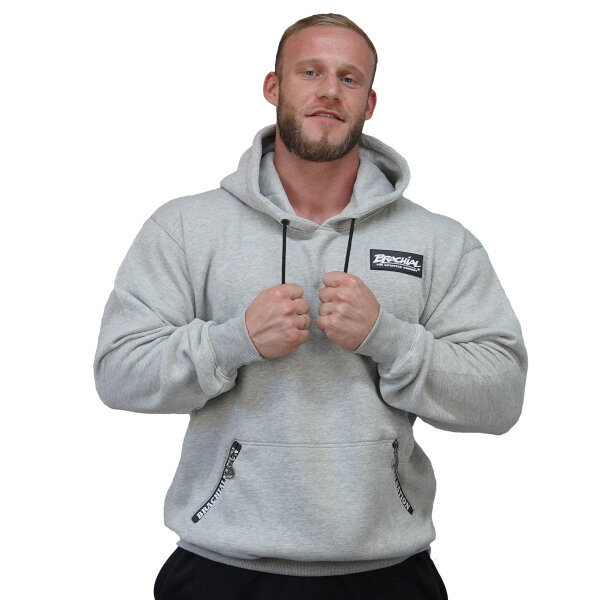 Brachial Hoody "Rude" graumeliert