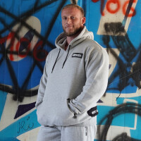 Brachial Hoody "Rude" graumeliert 2XL