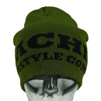 Brachial Beanie "Frozen" military green/schwarz