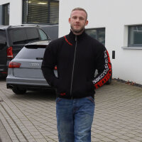 Brachial Zip-Sweater "Gym" schwarz/rot