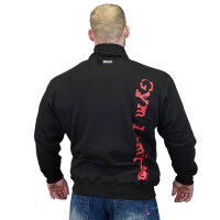 Brachial Zip-Sweater "Gym" black/red