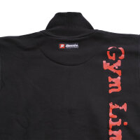 Brachial Zip-Sweater "Gym" schwarz/rot S