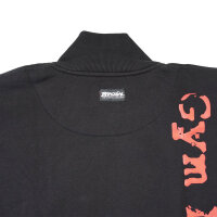 Brachial Zip-Sweater "Gym" schwarz/rot L