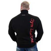 Brachial Zip-Sweater "Gym" schwarz/rot 2XL