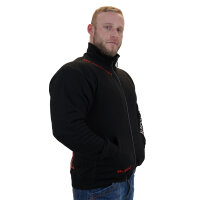 Brachial Zip-Sweater "Gym" schwarz/rot 3XL