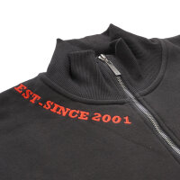 Brachial Zip-Sweater "Gym" schwarz/rot 3XL