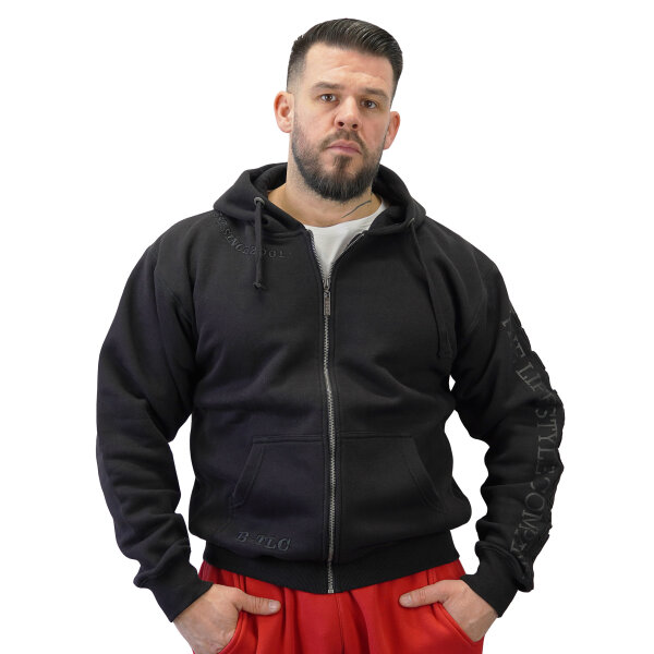 Brachial Zip-Hoody "Gym" schwarz/schwarz