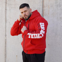 Brachial Zip-Hoody "Gym" rot/weiß
