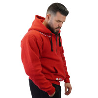 Brachial Zip-Hoody "Gym" rot/weiß