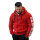 Brachial Zip-Hoody "Gym" rot/weiß