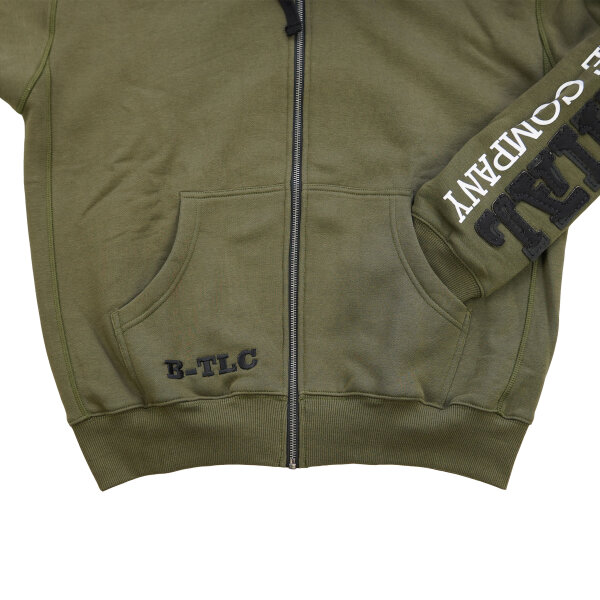 Army green zip up hoodie outlet