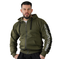 Brachial Zip-Hoody "Gym" military green/black