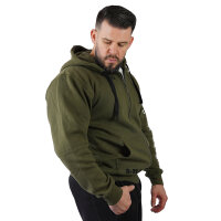 Brachial Zip-Hoody "Gym" military green/black XL