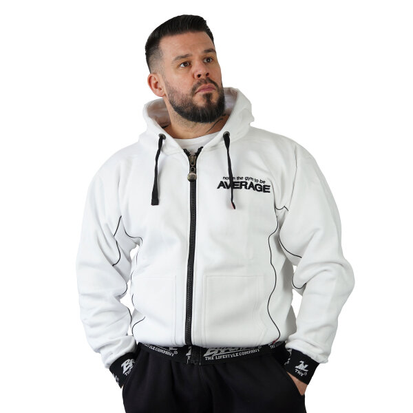 Brachial Zip-Hoody "Spacy" weiß/schwarz