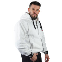 Brachial Zip-Hoody "Spacy" weiß/schwarz