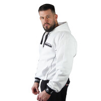 Brachial Zip-Hoody "Spacy" weiß/schwarz 4XL