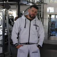 Brachial Zip-Hoody "Spacy" weiß/schwarz 4XL