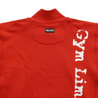 Brachial Zip-Sweater "Gym" rot/weiß