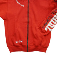 Brachial Zip-Sweater "Gym" rot/weiß