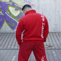 Brachial Zip-Sweater "Gym" rot/weiß