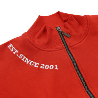 Brachial Zip-Sweater "Gym" red/white