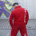 Brachial Zip-Sweater "Gym" rot/weiß