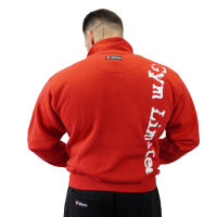 Brachial Zip-Sweater "Gym" rot/weiß XL