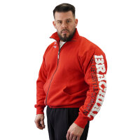 Brachial Zip-Sweater "Gym" rot/weiß XL