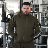 Brachial Zip-Sweater "Gym" military green/schwarz