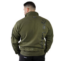 Brachial Zip-Sweater "Gym" military green/black