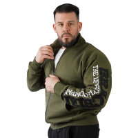 Brachial Zip-Sweater "Gym" military green/black