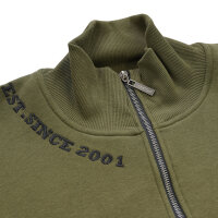 Brachial Zip-Sweater "Gym" military green/black