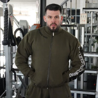 Brachial Zip-Sweater "Gym" military green/schwarz 2XL