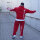 Brachial Tracksuit Trousers "Gym" red/white